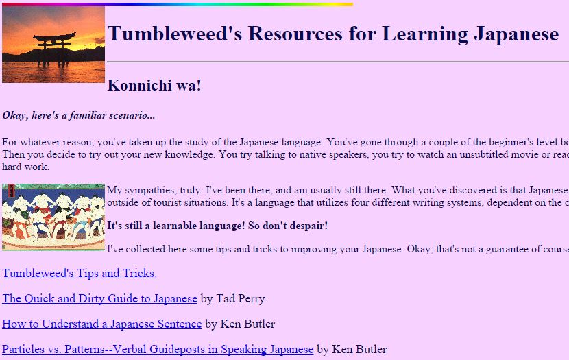 6 Of The Oldest Japanese Language Learning & Culture Websites 4